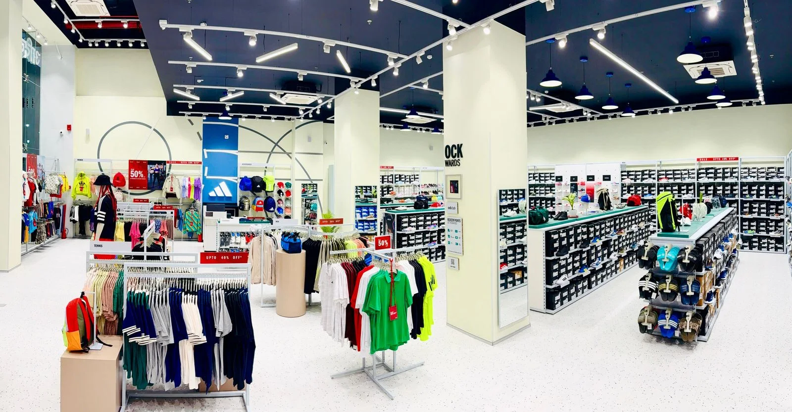 Operating Adidas store interior at Jamshri High Street